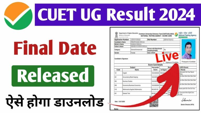 CUET UG Result 2024: How to Check Your Score and Important Details